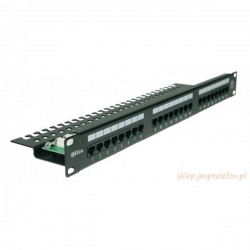 Patchpanel 24xRJ45 UTP kat.5e 19cali 1U DR@KOM