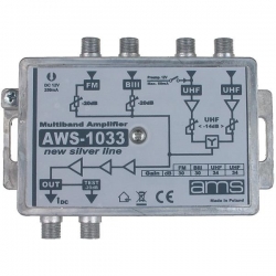 Wzmacniacz antenowy AWS-1033 4-we 2-wy