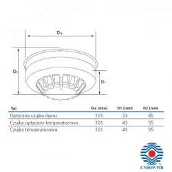 Czujnik dymu MAP820 optyczny adresowalny