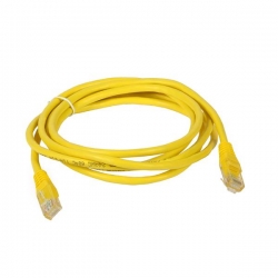 Kabel patchcord UTP CU kat.5e 5m żółty