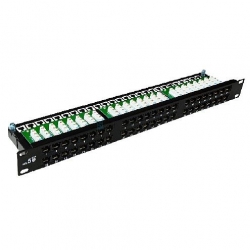 Patchpanel 48xRJ45 UTP kat.5e 19cali 1U