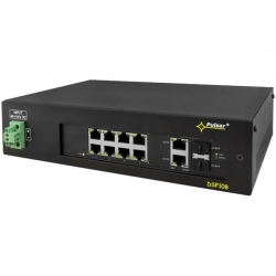 Switch PoE Pulsar DSF108 9xFE 8xPoE 1xUplink DIN