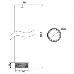 Rura DH-PFA113 395mm łącząca adapter sufitowy-22058