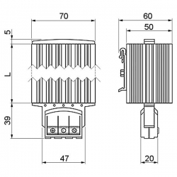 Ogrzewacz półprzewodnikowy DHG-140-150W PTC TH-35-22252