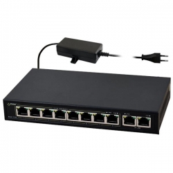 Switch PoE Pulsar S108-60W 10xFE 8xPoE 2xUplink-22468