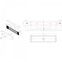 Zwora elektromagnetyczna EL-1200ws 540kg zewn.-22549