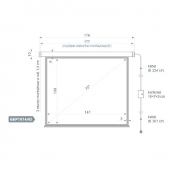 Ekran elektryczny projekcyjny 75