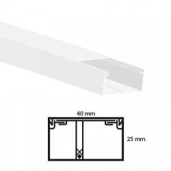 Listwa elektro. korytko kablowe 40x16 biała 2m-23635