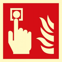 Tablica fluorescencyjna Alarm Pożarowy 15x15cm-24639