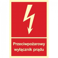 Tablica fluorescencyjna Pożarowy Wyłącznik Prądu-24640
