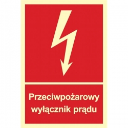 Tablica fluorescencyjna Pożarowy Wyłącznik Prądu-24640