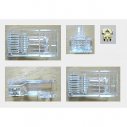 Wtyk modularny RJ-45 8p8c kat.6 przelotowy Pro's-25604