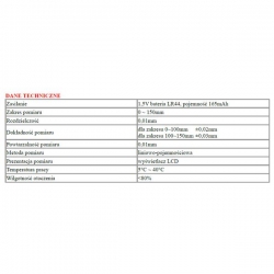 Suwmiarka elektroniczna 150mm/0,01mm PD-151 Pro's-25666