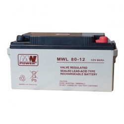 Akumulator żelowy bezobsługowy MWL 12V 80Ah-26173