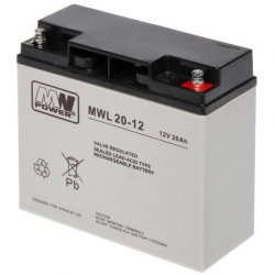 Akumulator żelowy bezobsługowy MWL 12V 20Ah -27953