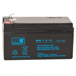 Akumulator żelowy bezobsługowy MW 12V 1,3Ah-28019