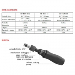 Wkrętak dynamometryczny SD-T635-510 5-10Nm-28075