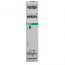 Przekaźnik instalacyjny 8A 3P 12V AC/DC PK-3P-12-28341