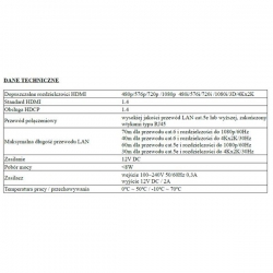 Extender HDMI   KVM do 70m kat.6 4Kx2K LKV-375KVM-28361