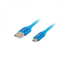 Kabel USB wt.A/wt.micro USB 1,8m niebieski Premium-28578
