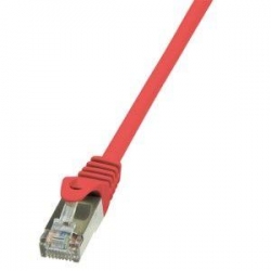 Kabel patchcord F/UTP kat.6A LSOH 1m czerwony-28622