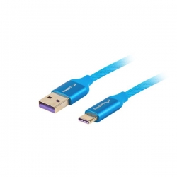 Kabel USB wt.A/wt.C 1m 5A niebieski Premium-28672