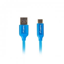 Kabel USB wt.A/wt.C 1m 5A niebieski Premium-28673