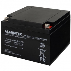 Akumulator żelowy bezobsługowy Alarmtec BP12V 26Ah-29052
