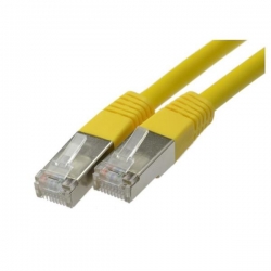 Kabel patchcord FTP CU kat.5e 0,5m żółty-29193