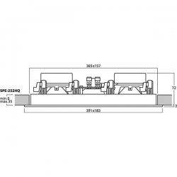 Głośnik sufitowy Hi-Fi 100W 8Om SPE-252HQ-30311