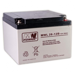 Akumulator żelowy bezobsługowy MWL 12V 28Ah -30346