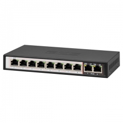 Switch PoE BCS-B-SP0802 10xFE 8xPoE 2xUplink-30509