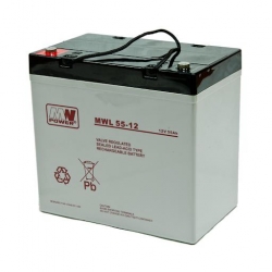 Akumulator żelowy bezobsługowy MWL 12V 55Ah-30527