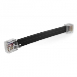 Kabel patchcord UTP CCA 0,10m czarny płaski-30598