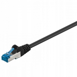 Kabel patchcord S/FTP PiMF kat.6A 1m czarny-31686