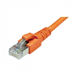 Kabel patchcord S/FTP PiMF kat.6A 10m pomarańczowy-31687
