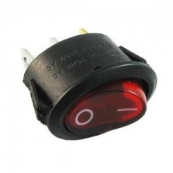 Przełącznik podświetlany owalny AC czerwony-31858