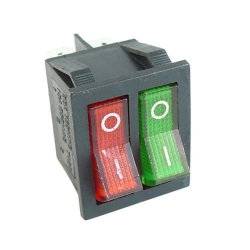 Przełącznik podświetlany podwójny AC czerwo-zielo-31861