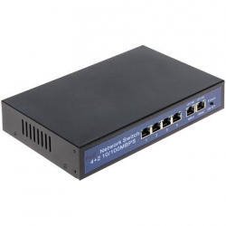 Switch PoE PoE0402 6xFE 4xPoE 2xUplink-32063