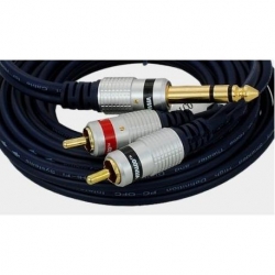 Kabel audio wt.Jack 6,3 stereo/2xwt.RCA MK82 1,5m-32453
