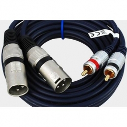 Kabel audio 2xwt.XLR 3p/2xwt.RCA MKR20 1,5m-32612