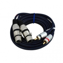 Kabel audio 2xgn.XLR 3p/2xwt.RCA MKR24 1,5m-32619