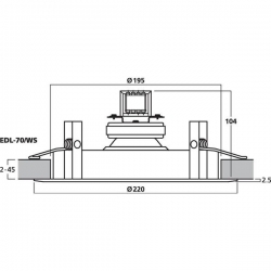 Głośnik sufitowy 6W 100V EDL-70/WS-32804