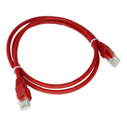 Kabel patchcord U/UTP kat.6A LSOH 0,5m czerwony-33947