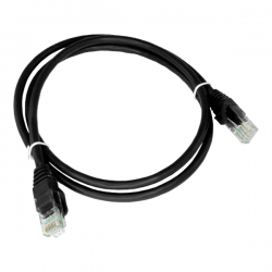 Kabel patchcord UTP kat.6 0,25m czarny-34054