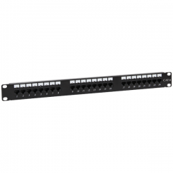 Patchpanel 24xRJ45 UTP kat.6 NAVI LED LSA 1U-34140