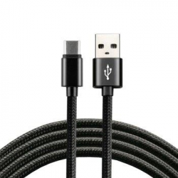 Kabel USB wt.A/wt.C USB 0,3m nylon fast charge-34226