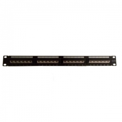 Patchpanel 24xRJ45 UTP kat.5e 19cali 1U 45 stopni-34258