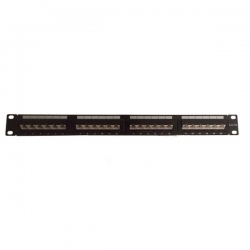 Patchpanel 24xRJ45 UTP kat.5e 19cali 1U 45 stopni-34259