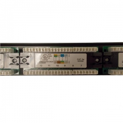 Patchpanel 24xRJ45 UTP kat.5e 19cali 1U 45 stopni-34262